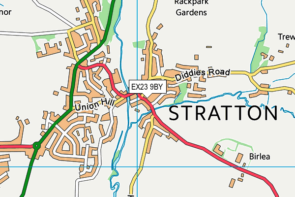 EX23 9BY map - OS VectorMap District (Ordnance Survey)