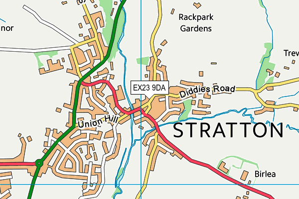 EX23 9DA map - OS VectorMap District (Ordnance Survey)