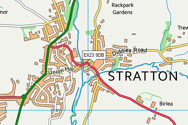 EX23 9DB map - OS VectorMap District (Ordnance Survey)