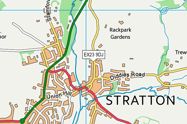 EX23 9DJ map - OS VectorMap District (Ordnance Survey)