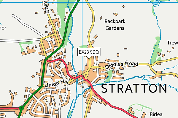 EX23 9DQ map - OS VectorMap District (Ordnance Survey)