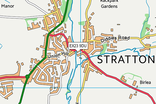 EX23 9DU map - OS VectorMap District (Ordnance Survey)