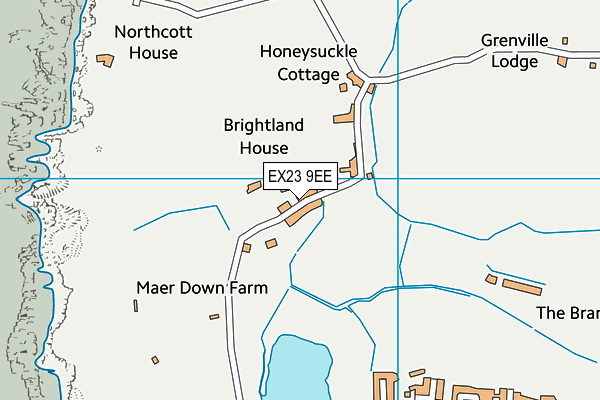 EX23 9EE map - OS VectorMap District (Ordnance Survey)