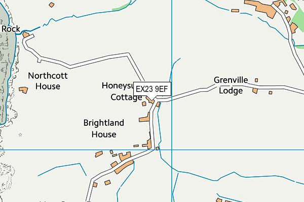 EX23 9EF map - OS VectorMap District (Ordnance Survey)