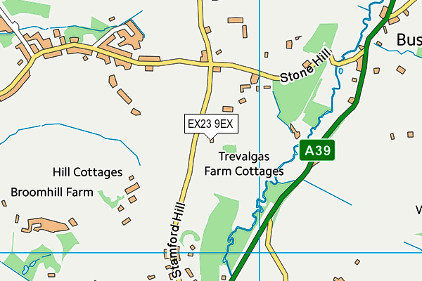 EX23 9EX map - OS VectorMap District (Ordnance Survey)