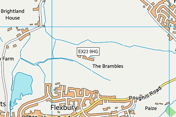 EX23 9HG map - OS VectorMap District (Ordnance Survey)