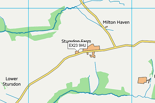 EX23 9HU map - OS VectorMap District (Ordnance Survey)