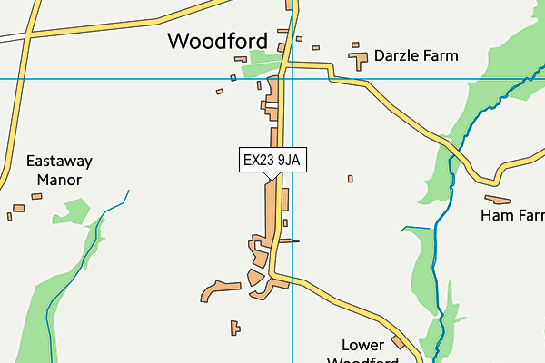 EX23 9JA map - OS VectorMap District (Ordnance Survey)
