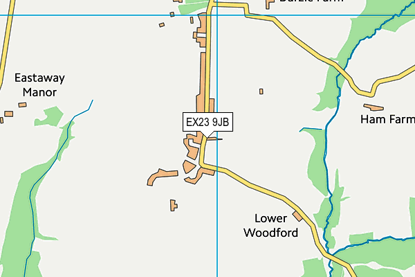 EX23 9JB map - OS VectorMap District (Ordnance Survey)