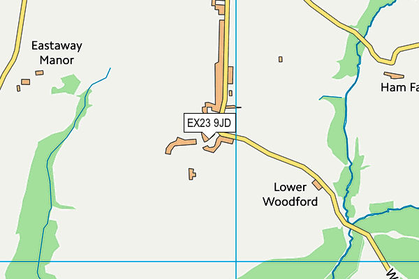 EX23 9JD map - OS VectorMap District (Ordnance Survey)