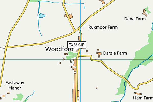 EX23 9JF map - OS VectorMap District (Ordnance Survey)