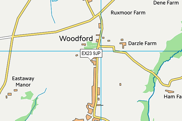 EX23 9JP map - OS VectorMap District (Ordnance Survey)