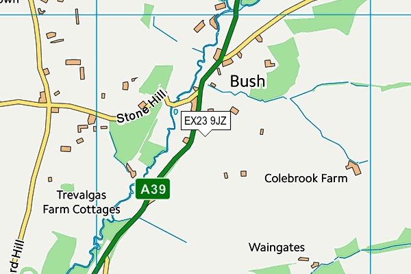 EX23 9JZ map - OS VectorMap District (Ordnance Survey)