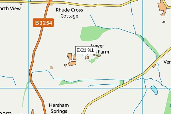 EX23 9LL map - OS VectorMap District (Ordnance Survey)