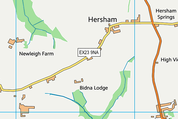 EX23 9NA map - OS VectorMap District (Ordnance Survey)