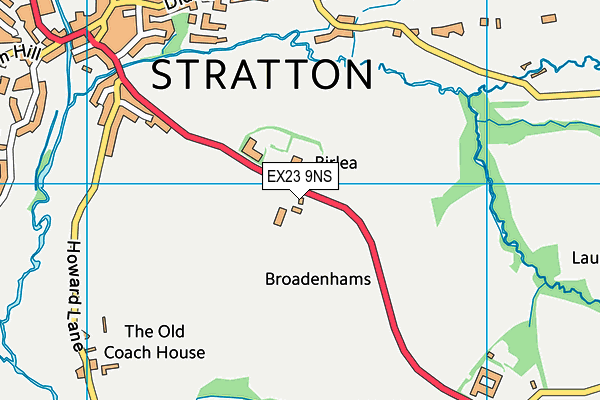 EX23 9NS map - OS VectorMap District (Ordnance Survey)