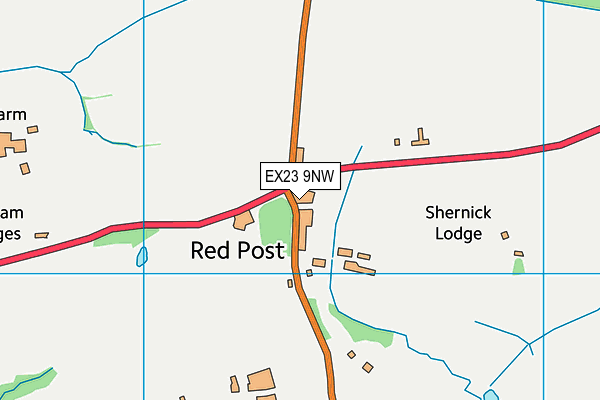 EX23 9NW map - OS VectorMap District (Ordnance Survey)