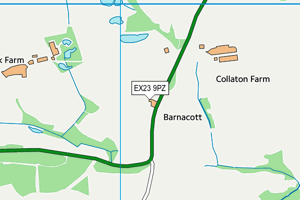 EX23 9PZ map - OS VectorMap District (Ordnance Survey)