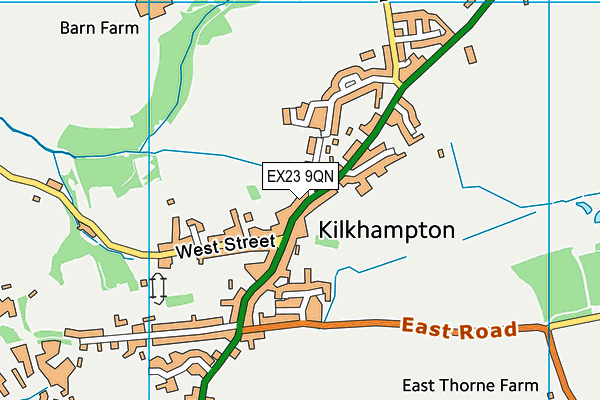 EX23 9QN map - OS VectorMap District (Ordnance Survey)