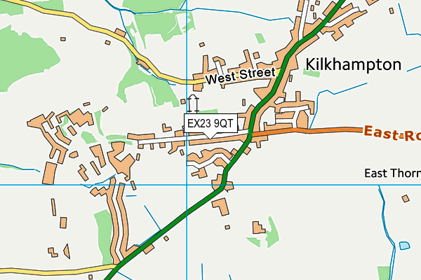 EX23 9QT map - OS VectorMap District (Ordnance Survey)