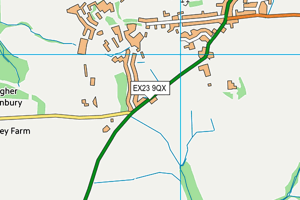 EX23 9QX map - OS VectorMap District (Ordnance Survey)