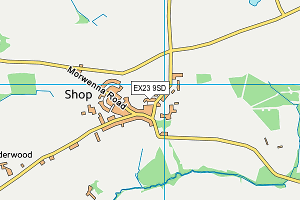 EX23 9SD map - OS VectorMap District (Ordnance Survey)