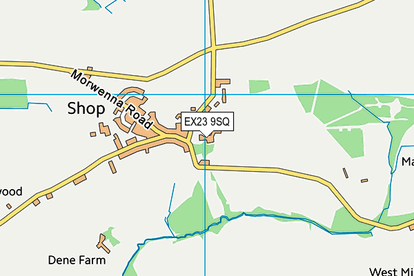 EX23 9SQ map - OS VectorMap District (Ordnance Survey)