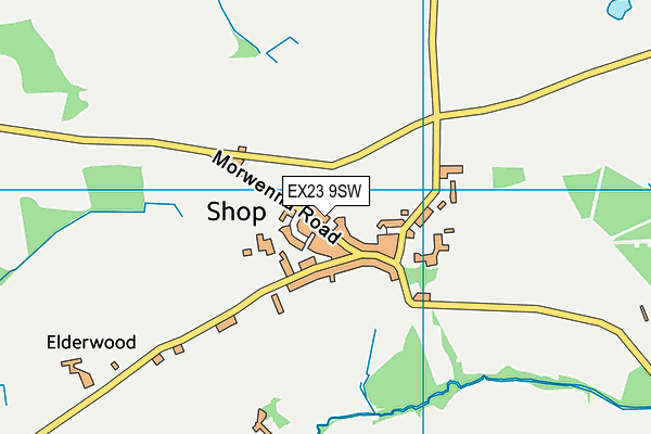 EX23 9SW map - OS VectorMap District (Ordnance Survey)