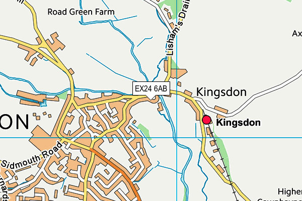 EX24 6AB map - OS VectorMap District (Ordnance Survey)