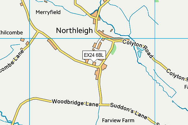 EX24 6BL map - OS VectorMap District (Ordnance Survey)