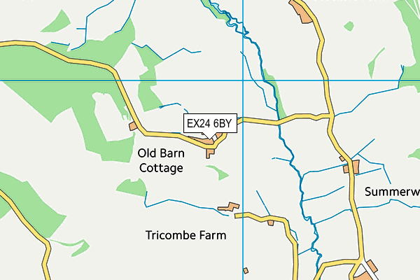 EX24 6BY map - OS VectorMap District (Ordnance Survey)