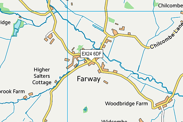 EX24 6DF map - OS VectorMap District (Ordnance Survey)