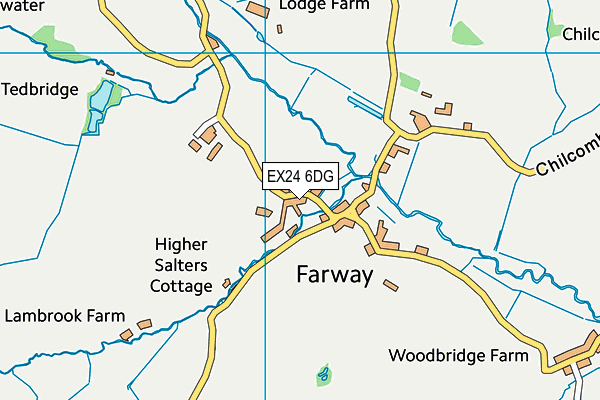 EX24 6DG map - OS VectorMap District (Ordnance Survey)