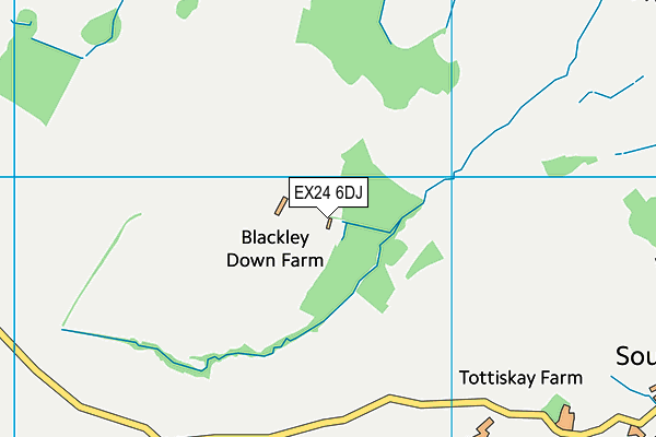 EX24 6DJ map - OS VectorMap District (Ordnance Survey)
