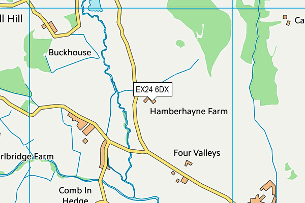 EX24 6DX map - OS VectorMap District (Ordnance Survey)