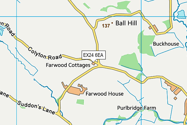 EX24 6EA map - OS VectorMap District (Ordnance Survey)