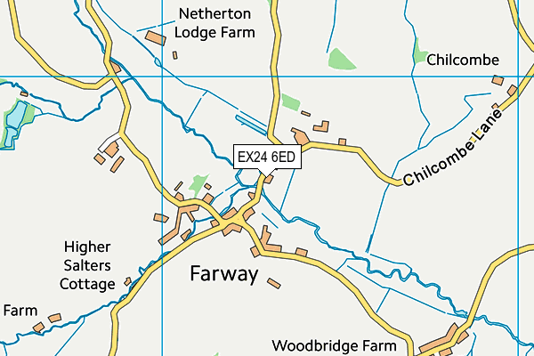 EX24 6ED map - OS VectorMap District (Ordnance Survey)