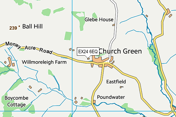 Farway Church of England Primary School map (EX24 6EQ) - OS VectorMap District (Ordnance Survey)