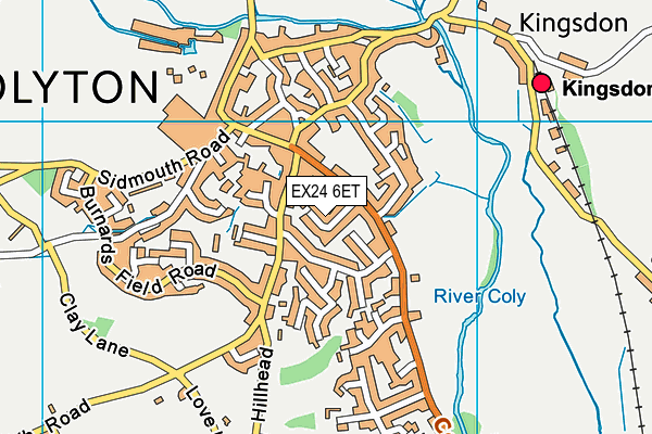 EX24 6ET map - OS VectorMap District (Ordnance Survey)