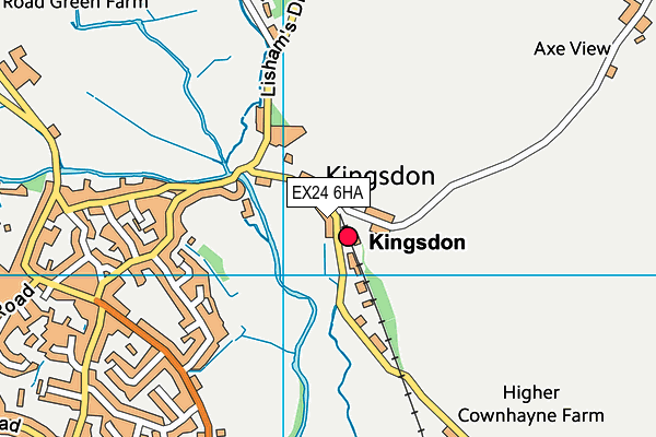 EX24 6HA map - OS VectorMap District (Ordnance Survey)