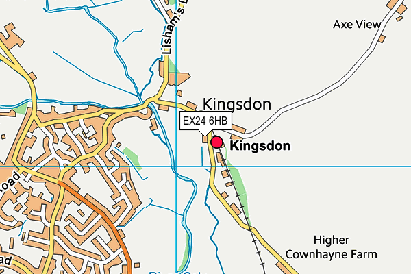 EX24 6HB map - OS VectorMap District (Ordnance Survey)