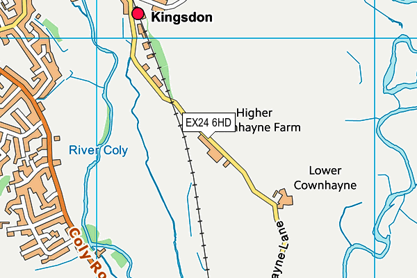 EX24 6HD map - OS VectorMap District (Ordnance Survey)