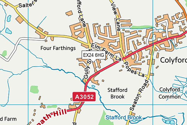 EX24 6HG map - OS VectorMap District (Ordnance Survey)