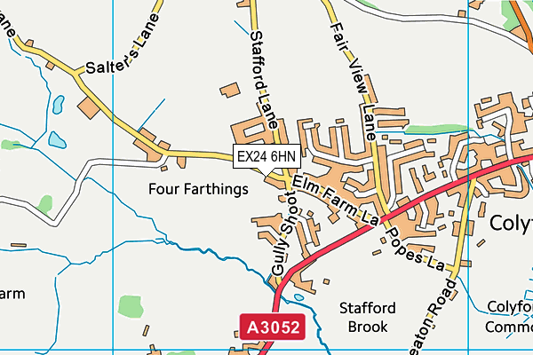 Colyton Grammar School map (EX24 6HN) - OS VectorMap District (Ordnance Survey)