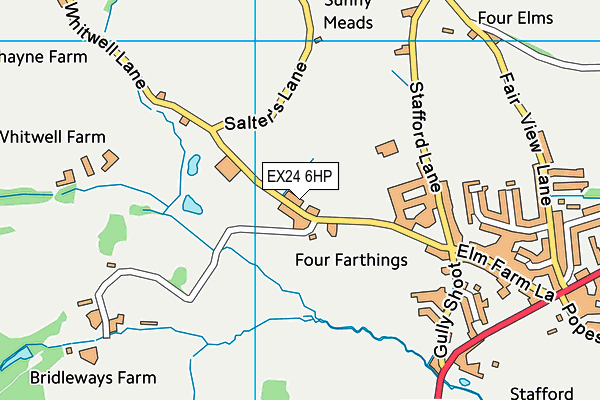 EX24 6HP map - OS VectorMap District (Ordnance Survey)