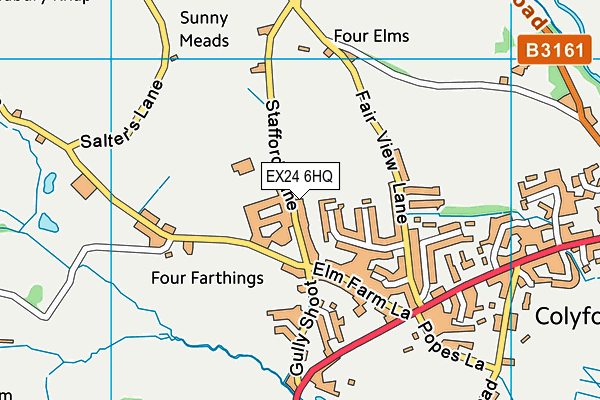 EX24 6HQ map - OS VectorMap District (Ordnance Survey)