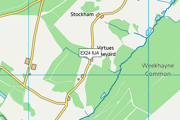 EX24 6JA map - OS VectorMap District (Ordnance Survey)