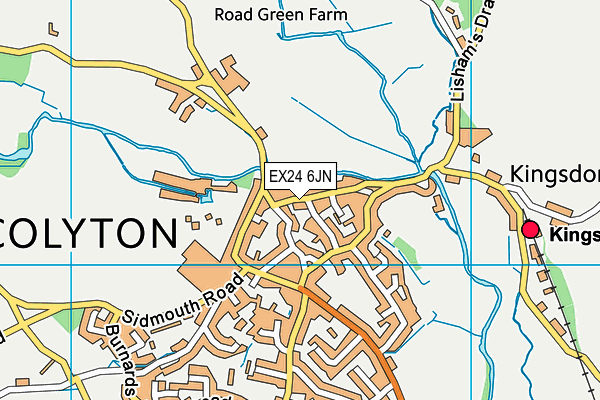 EX24 6JN map - OS VectorMap District (Ordnance Survey)