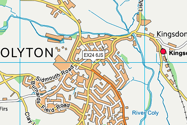 EX24 6JS map - OS VectorMap District (Ordnance Survey)
