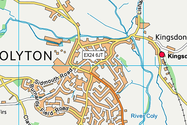 EX24 6JT map - OS VectorMap District (Ordnance Survey)